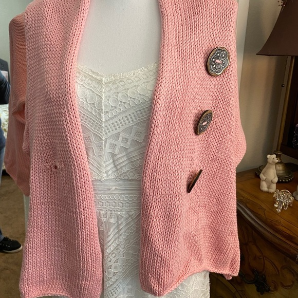 Soft Pink Knit Scarf - Picture 4 of 12